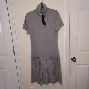 Fhq collection pleated Droped Waist midi dress Sz-L